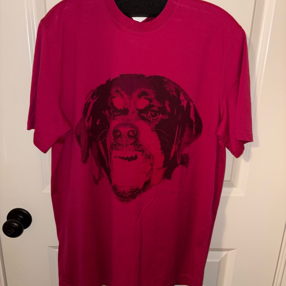 Givenchy Magenta Dog Graphic T-Shirt